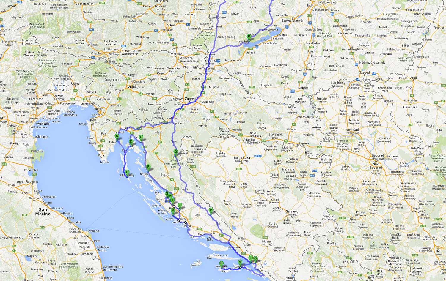Jedzmy Gdzies Wrze niowy Mini Trip Do Chorwacji Trasa